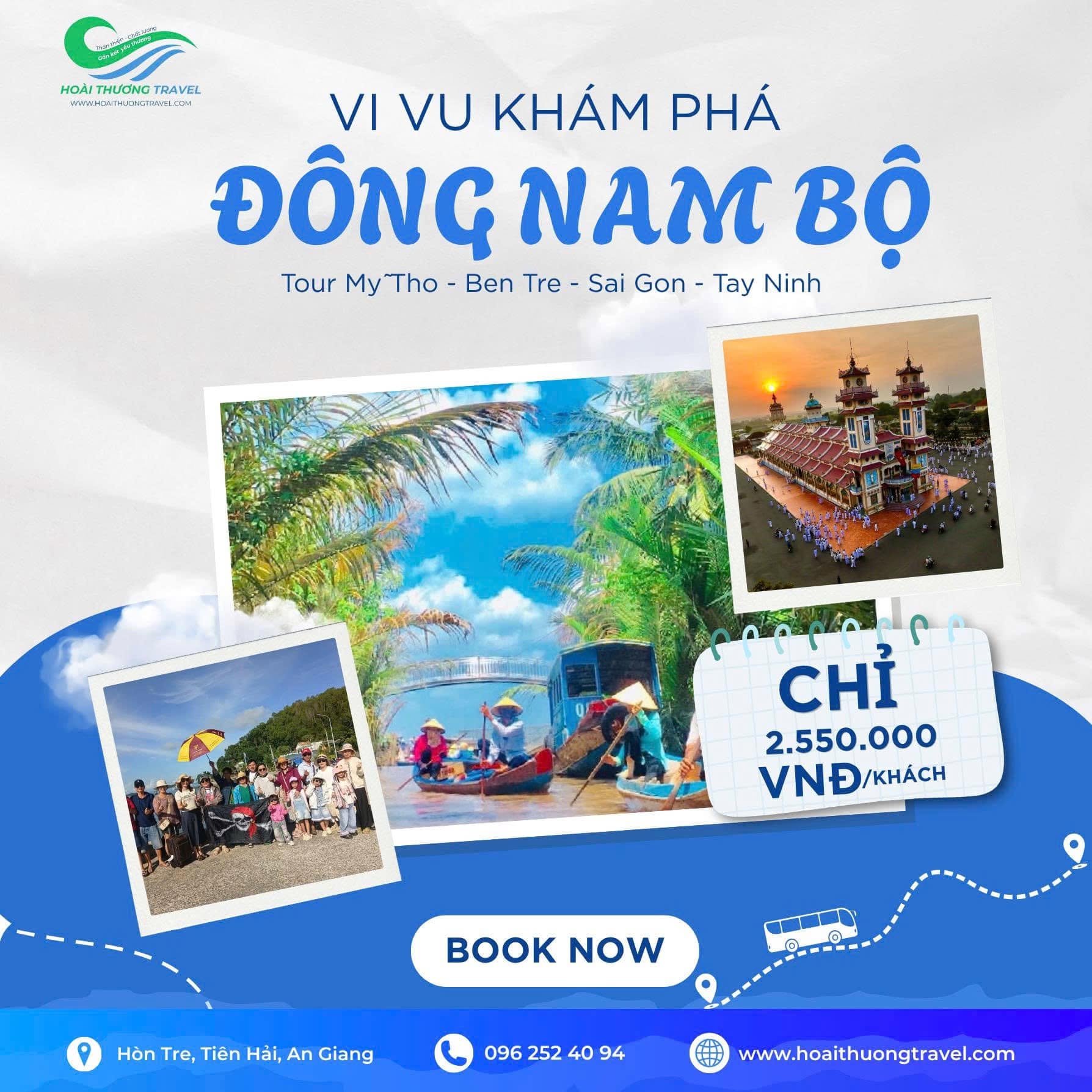 TOUR MỸ THO – BẾN TRE – SÀI GÒN – TÂY NINH